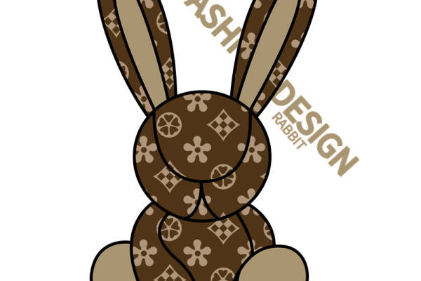 时尚设计兔子裁片印花服装印花图案