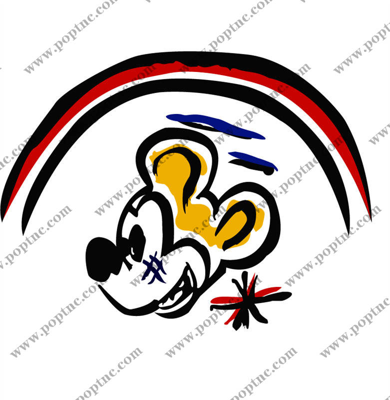 创意卡通米老鼠裁片印花服装,趣味时尚的完美融合