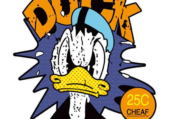 经典卡通裁片印花服装:唐老鸭的复古魅力