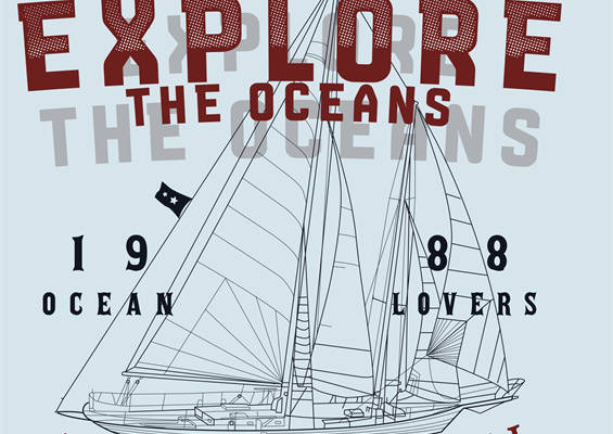 探索海洋的奥秘：复古航海风格裁片印花服装