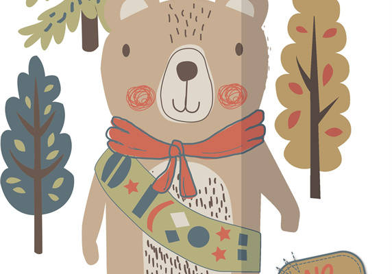 自然之爱：熊宝宝裁片印花儿童服装印花设计