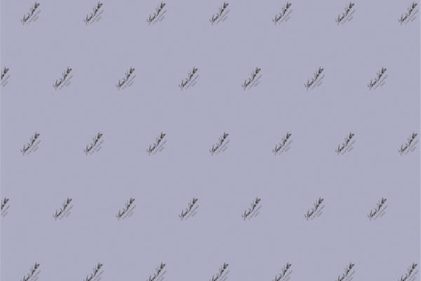 优雅淡紫色背景上的'Your Name'服装印花设计