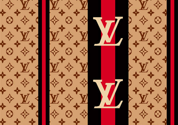 经典LV图案面料印花,打造高端服装印花设计