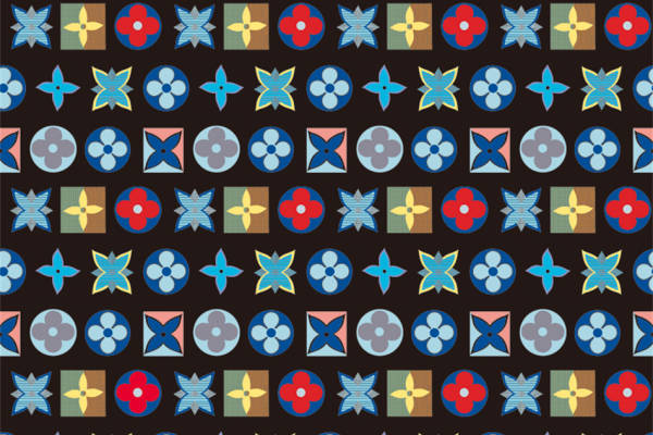 经典复古花卉图案服装印花面料设计