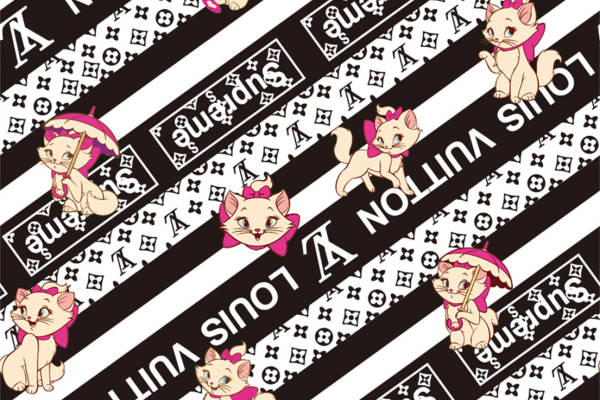 时尚猫咪图案服装印花面料：打造个性潮流风格