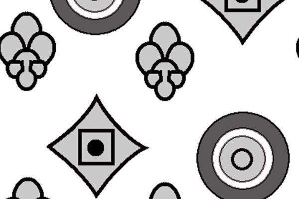 现代几何与花卉图案结合的服装印花设计