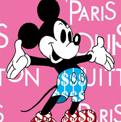 时尚潮流：米奇与路易威登合作款服装印花面料