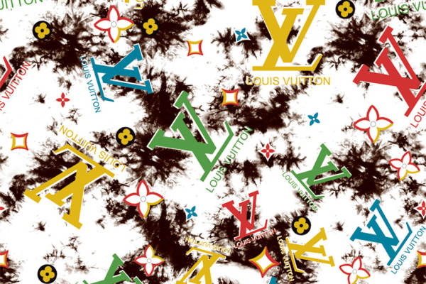 时尚潮流服装印花:多彩字母与花朵图案面料印花设计