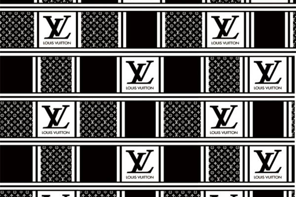 经典黑白路易威登面料印花服装印花设计