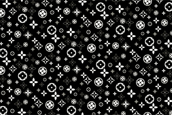 经典黑白几何图案服装印花面料设计