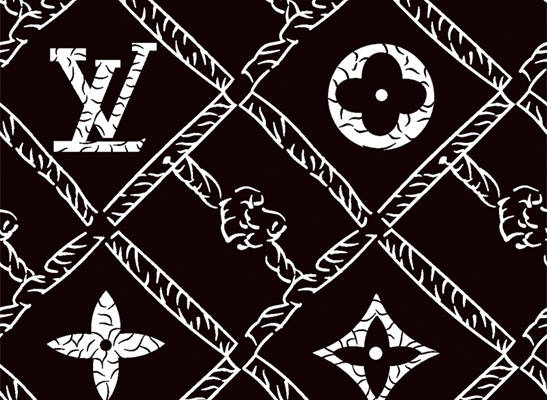 经典黑白花卉图案面料印花，打造优雅服装印花设计