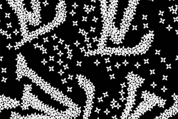 经典黑白几何图案服装印花面料设计