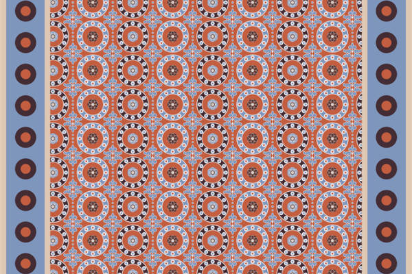 复古风格裁片印花服装:经典圆形图案的时尚演绎