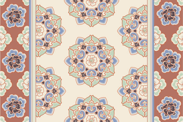 复古风格花卉裁片印花服装印花设计