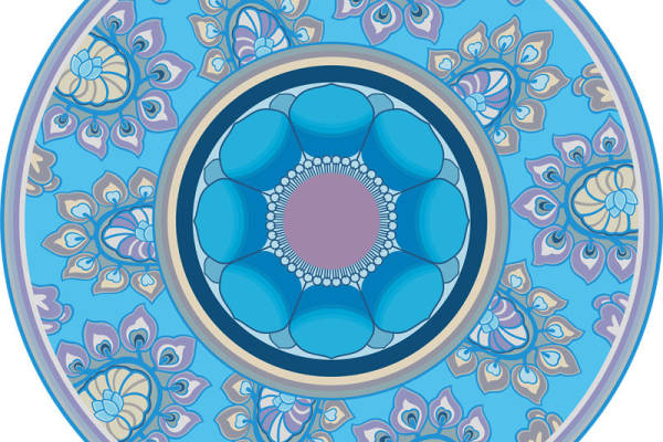 梦幻蓝紫色花卉裁片印花服装：优雅与时尚的完美结合