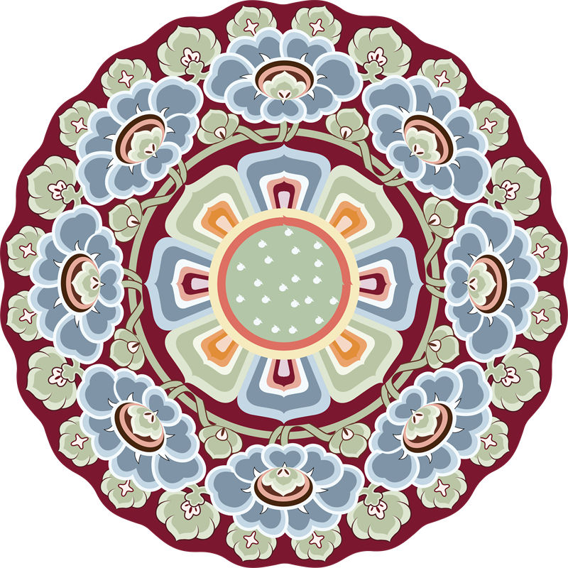 传统风格裁片印花服装：典雅花卉图案设计