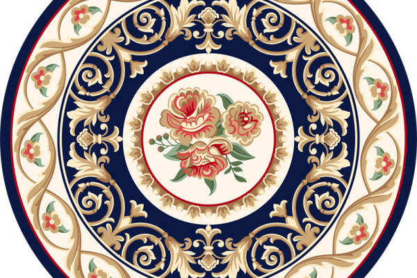 经典复古风格裁片印花服装:优雅花卉图案设计