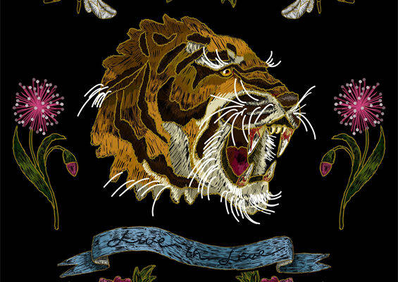 时尚霸气狮子头裁片印花服装，展现个性魅力