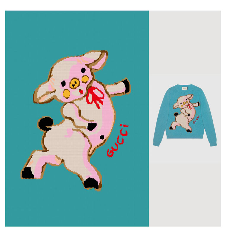 时尚潮流粉色小狗裁片印花服装，展现个性魅力
