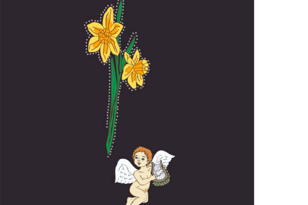 天使与花朵裁片印花服装,增添自然魅力的时尚选择