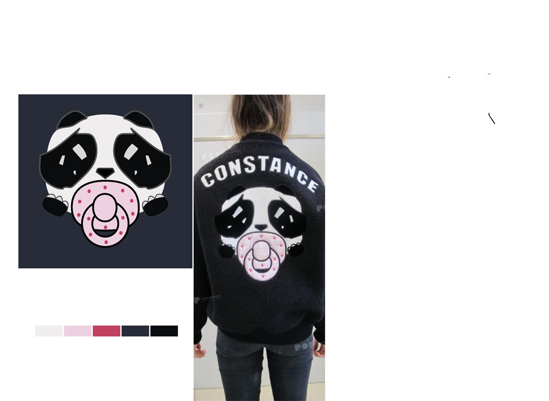 时尚熊猫裁片印花服装：个性与舒适的完美结合