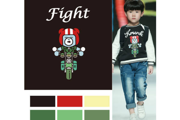 儿童时尚服装印花：机器人裁片印花设计