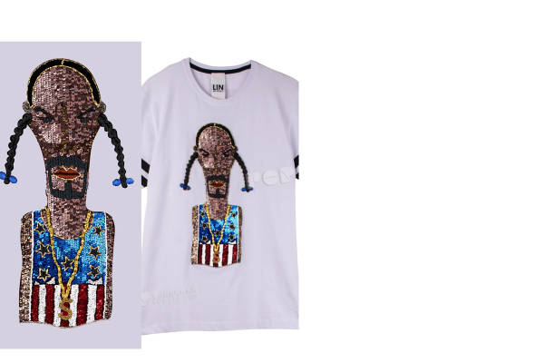 时尚个性美国国旗裁片印花服装,展现独特风格