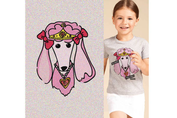 可爱公主风格裁片印花服装,让宝贝成为时尚焦点