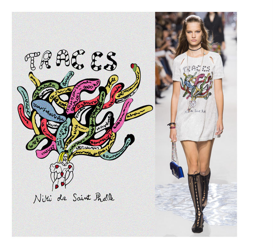 探索时尚前沿：Niki de Saint Phalle裁片印花服装印花设计