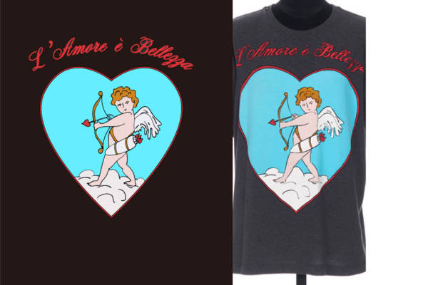 时尚潮流：浪漫天使裁片印花服装印花设计