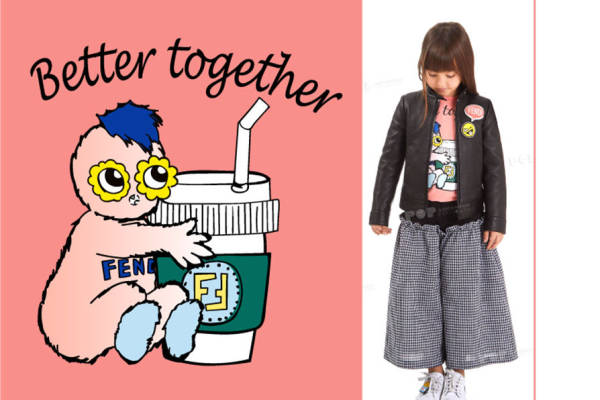 时尚儿童服装印花:可爱卡通裁片印花T恤