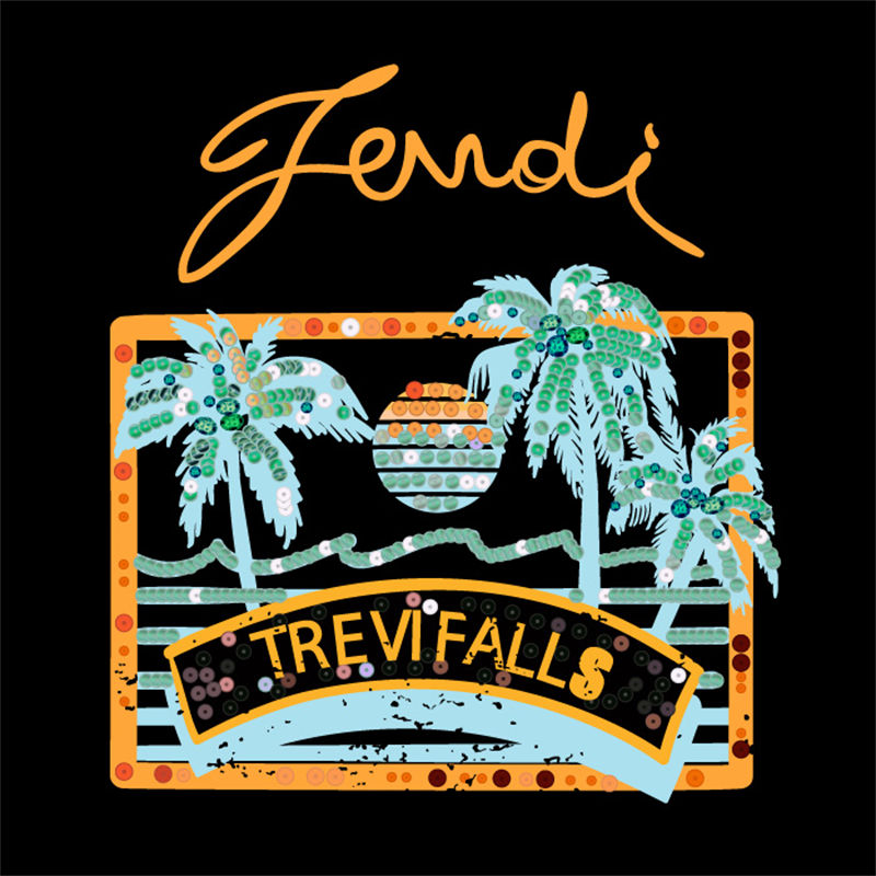 热带风情裁片印花服装：Fendi Trevifalls系列