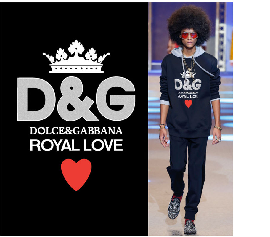 Dolce&Gabbana皇家爱情裁片印花服装：时尚界的奢华宣言