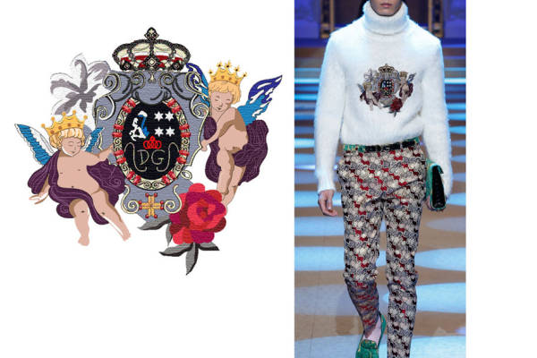 复古皇家徽章裁片印花服装:时尚与经典的完美融合