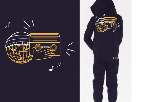 时尚街头风格裁片印花服装印花设计