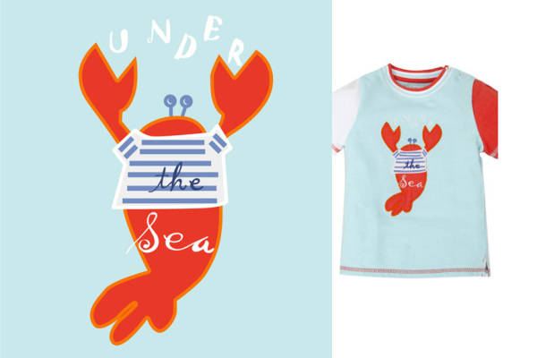 探索海洋魅力：儿童服装印花裁片设计