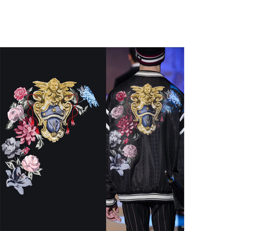 时尚界新宠：精致天使与花卉裁片印花服装