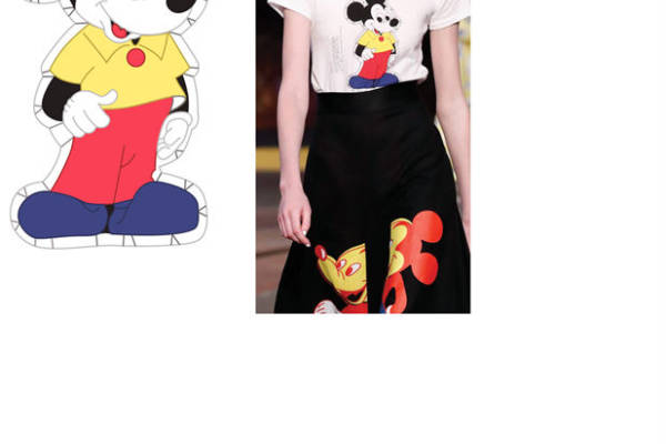 经典米奇裁片印花服装：时尚与童趣的完美结合