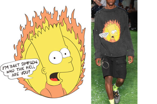 时尚与动漫的碰撞:Bart Simpson裁片印花服装印花设计