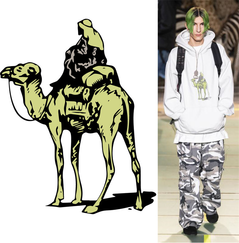 独特骆驼裁片印花服装，引领街头潮流新风尚
