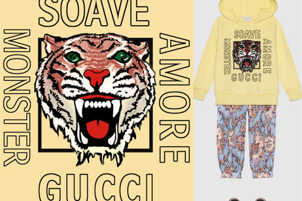 时尚潮流：老虎图案裁片印花服装印花设计