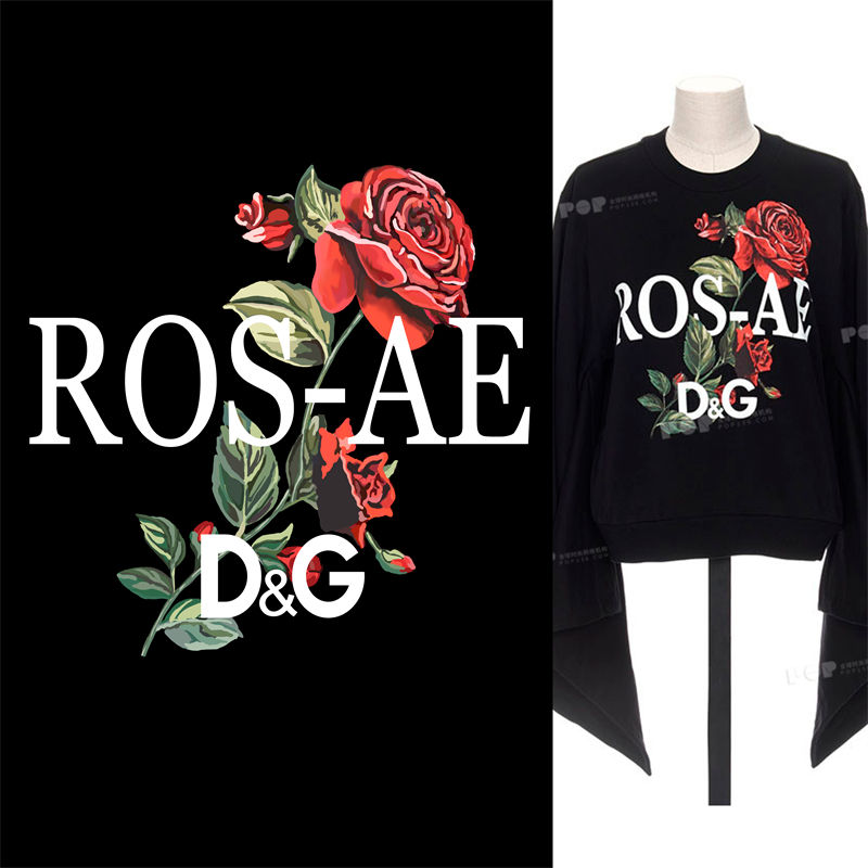 时尚玫瑰裁片印花服装，展现个性魅力的完美选择