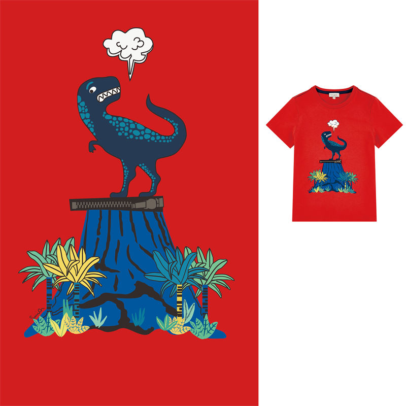 创意恐龙裁片印花服装，打造个性时尚风格