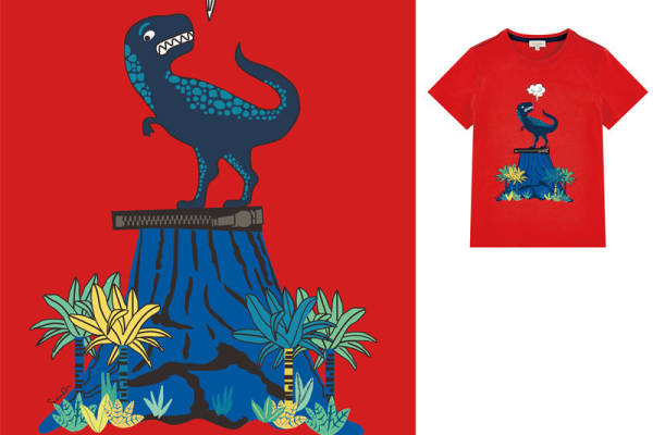 创意恐龙裁片印花服装,打造个性时尚风格