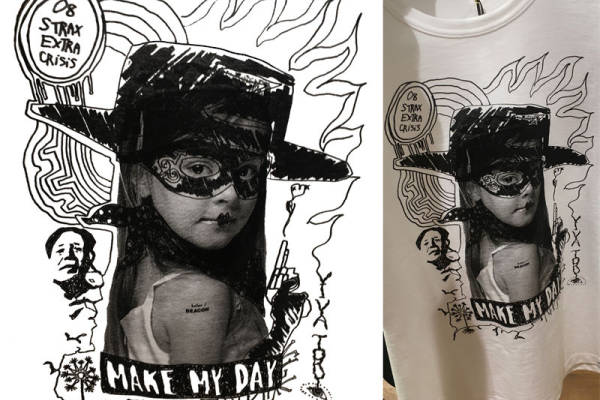 独特个性黑白裁片印花服装,展现时尚态度