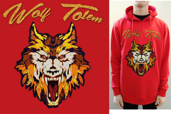 时尚狼图腾裁片印花服装，展现个性与力量