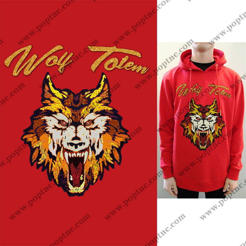 时尚狼图腾裁片印花服装,展现个性与力量