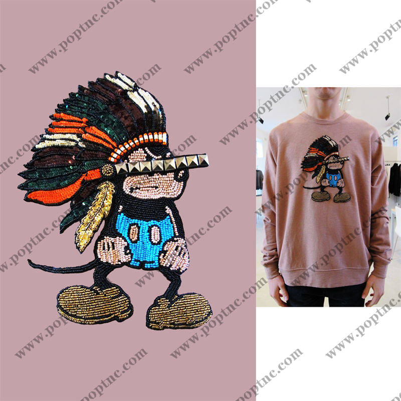 时尚个性印第安风格裁片印花服装