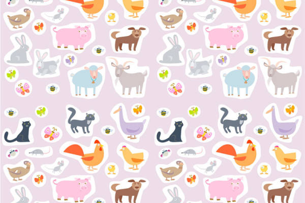 可爱动物图案服装印花设计，打造温馨童趣风格