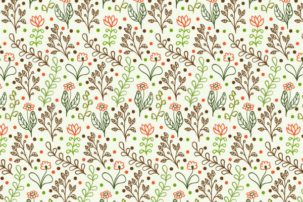 春意盎然的手绘风格面料印花，为服装增添自然之美